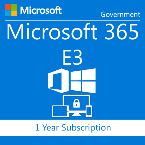 Microsoft 365 Plan E3 - Government - 1 Year Subscription - Digital Maze